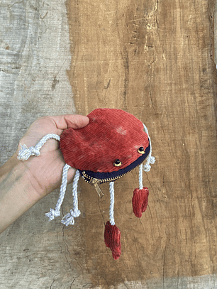 Monedero Cangrejo- Cotele rojo 