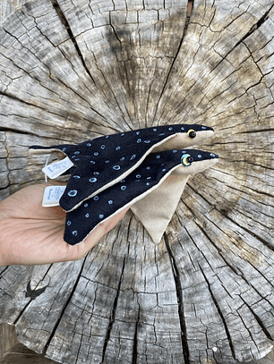 Raya moteada “s” - brilla en la oscuridad 