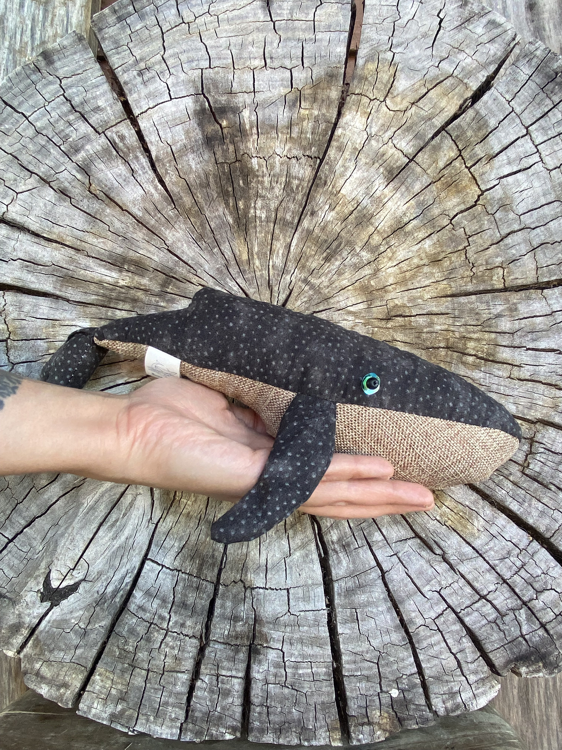 Peluche Ballena azul “xs” - negra puntitos 1