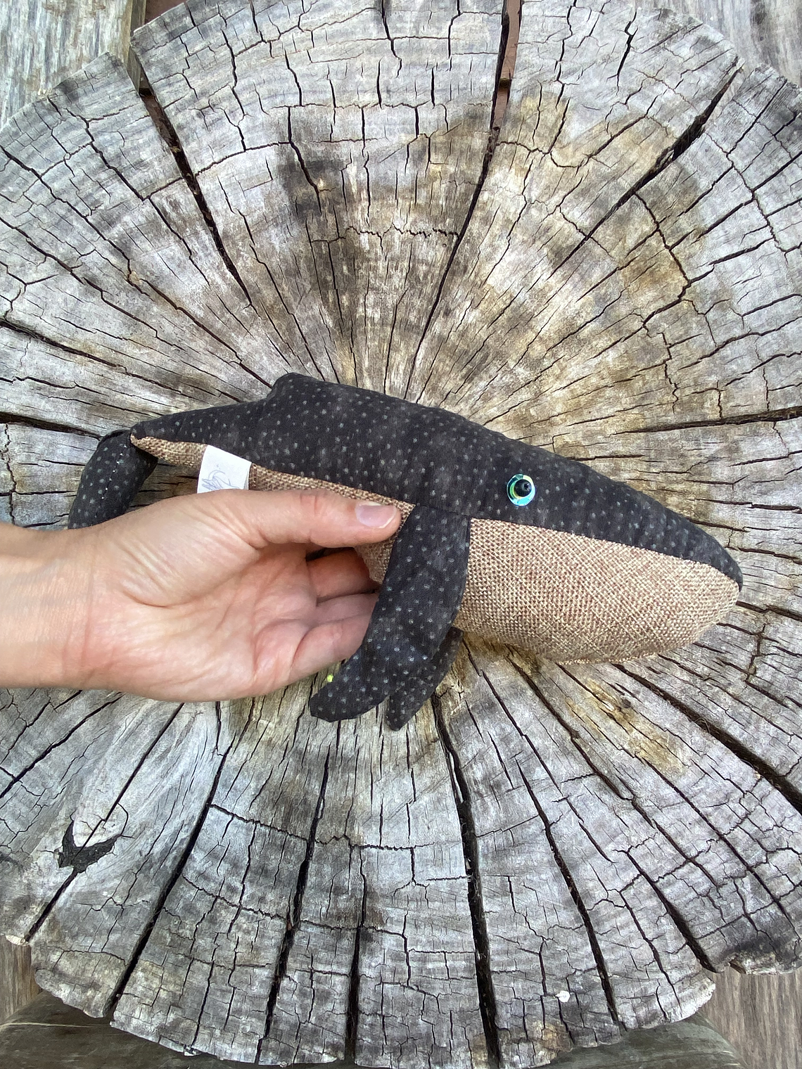 Peluche Ballena azul “xs” - negra puntitos 2