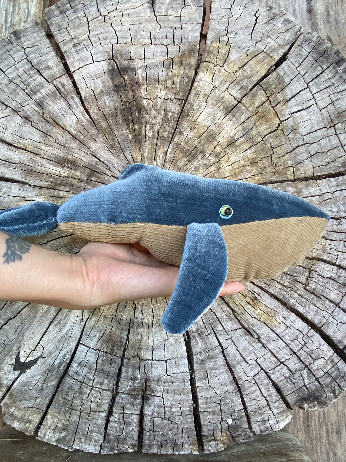 Peluche Ballena azul “xs” - azul piedra  1