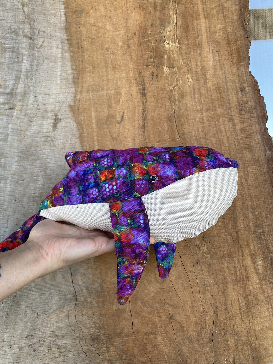 Peluche Ballena azul “M” - Texturas Morada 1