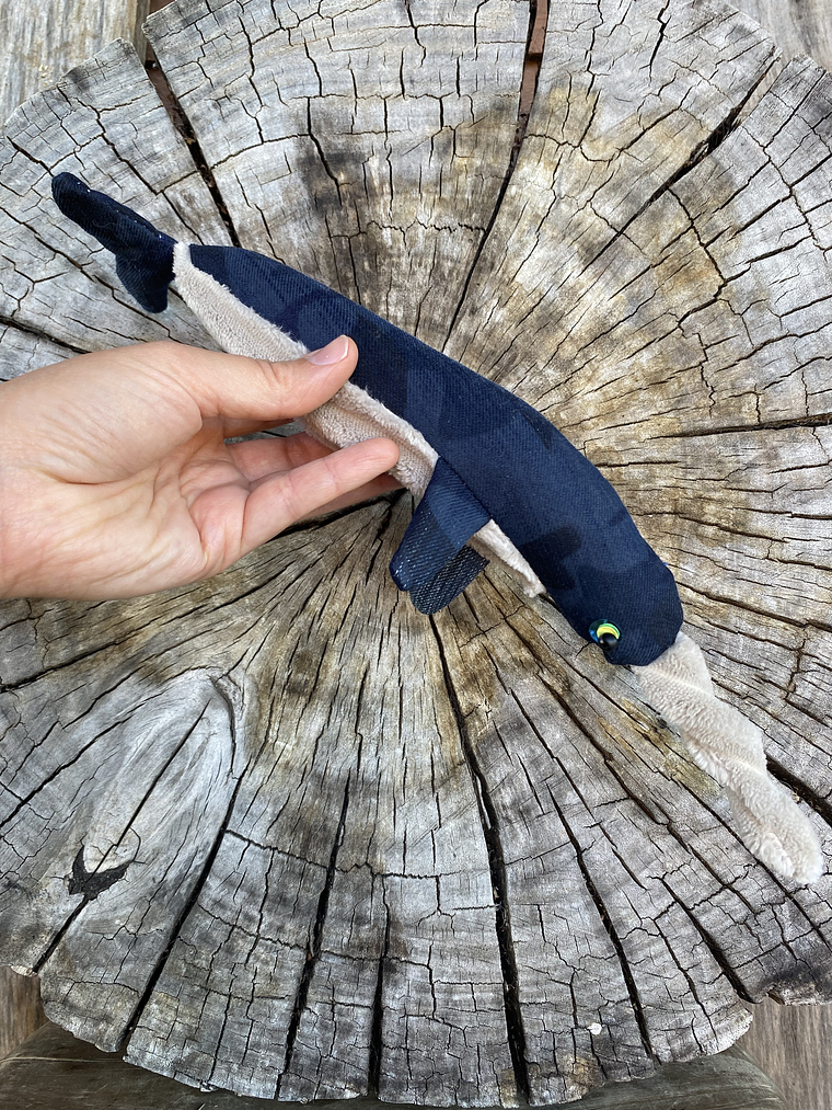 Peluche narval - azul jeans  2