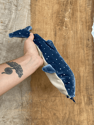 Estuche Tiburón ballena - Azul piedra