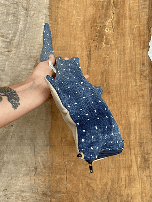 Estuche Tiburón ballena - jeans degrade