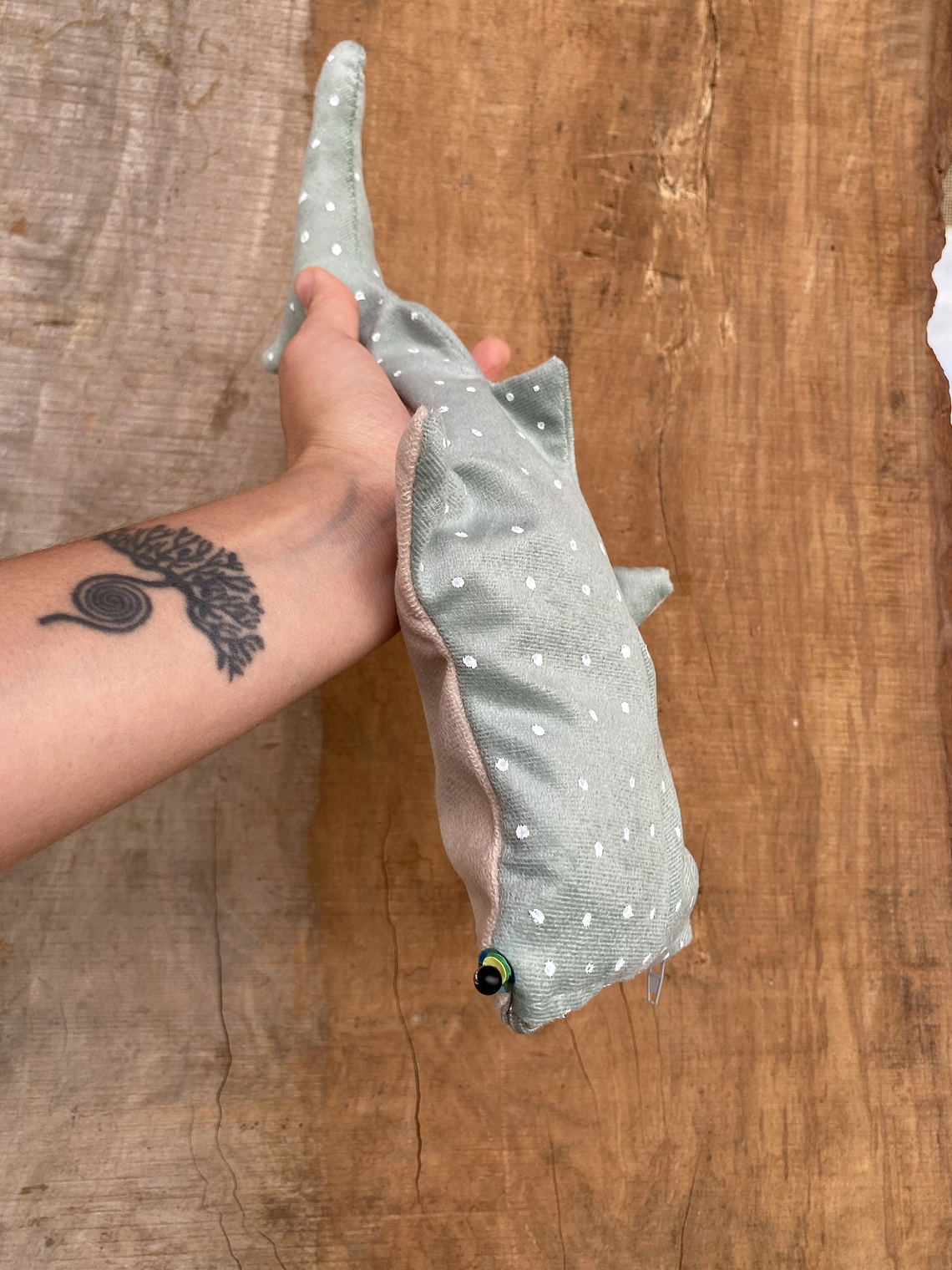 Estuche Tiburón ballena - verde agua  2