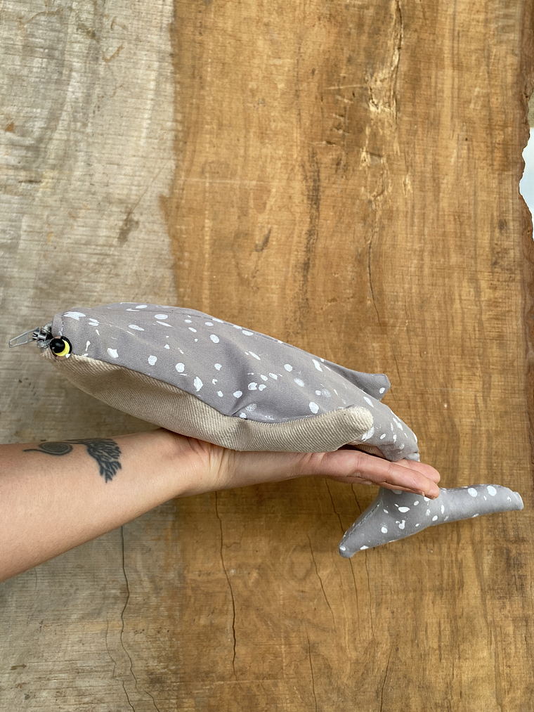 Estuche Tiburón ballena - gris pinturita 2