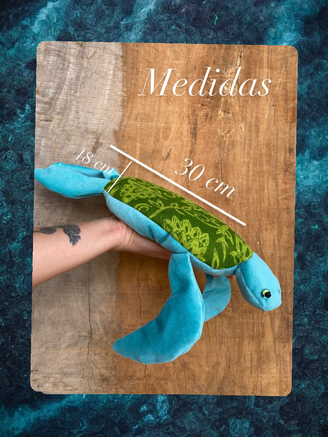 Guatero de semilla Tortuga - verde petróleo  2