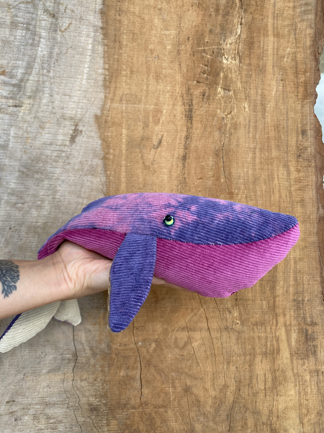 Guatero de semilla Ballena azul- rosa teñida  2