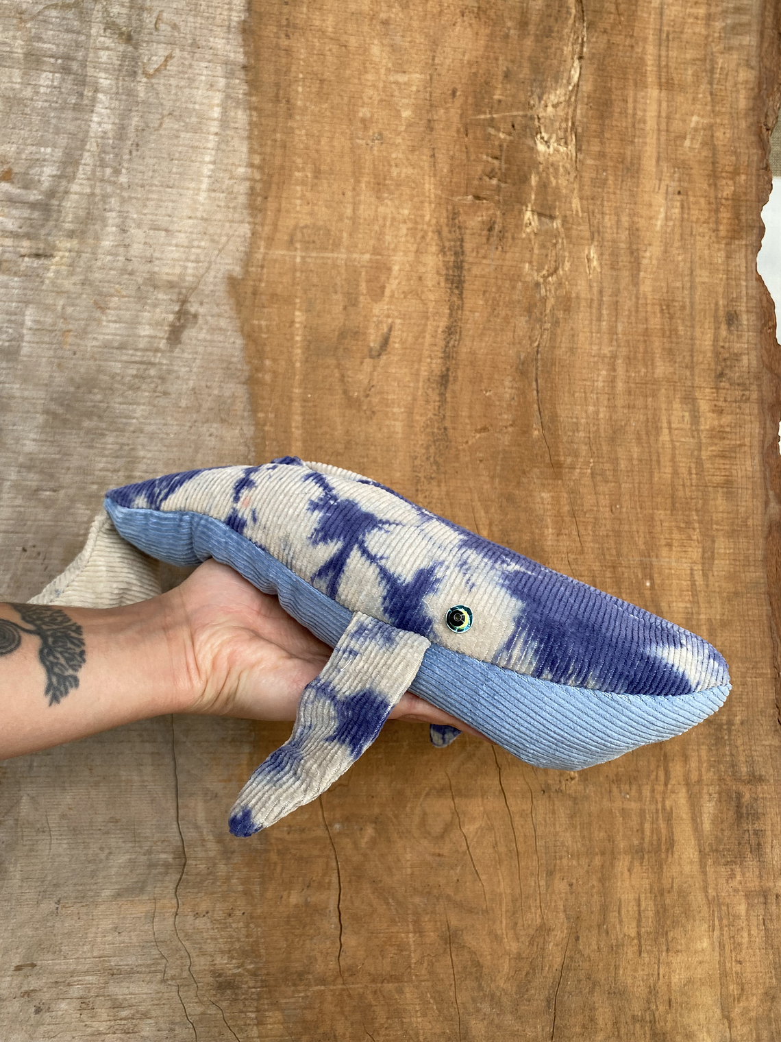 Guatero de semilla Ballena azul - azul teñida 2