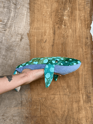 Guatero de semilla Ballena azul - lunares verdes