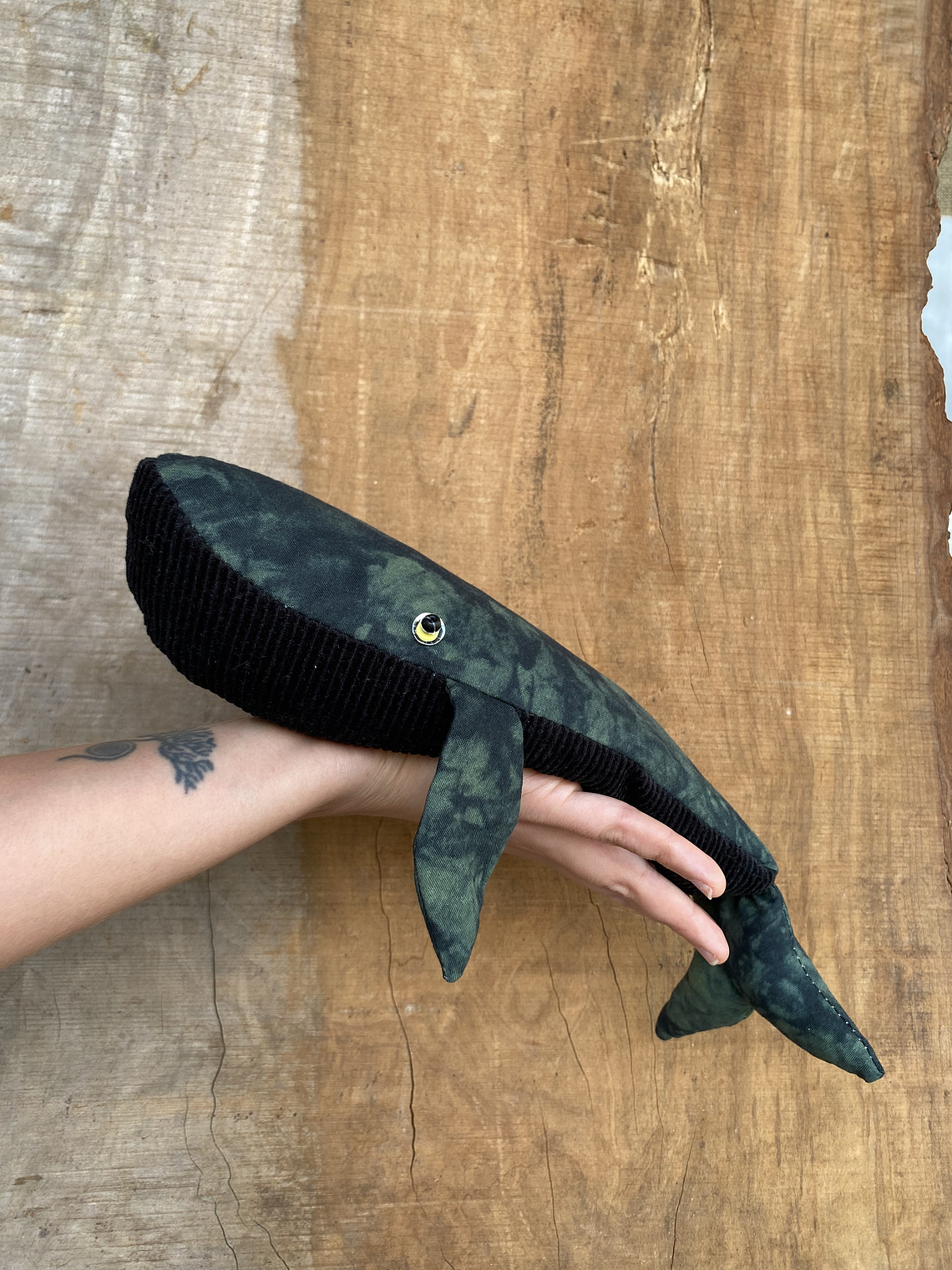 Guatero de semilla Ballena azul - verde musgo 1