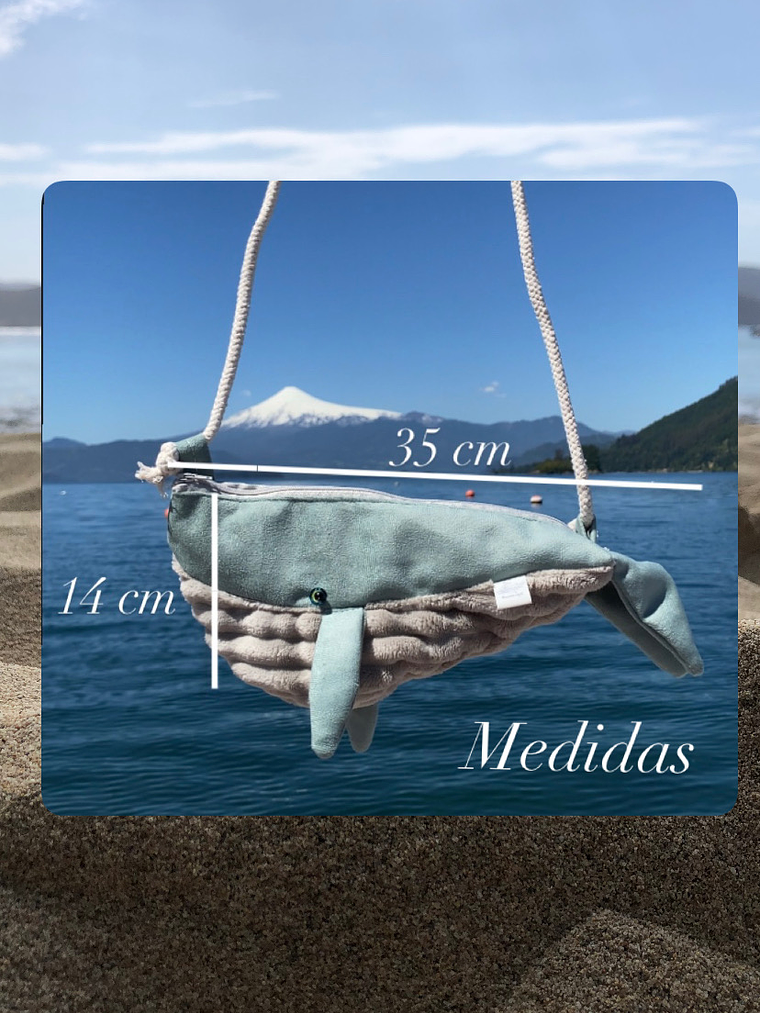 Cartera ballena - verde agua  4