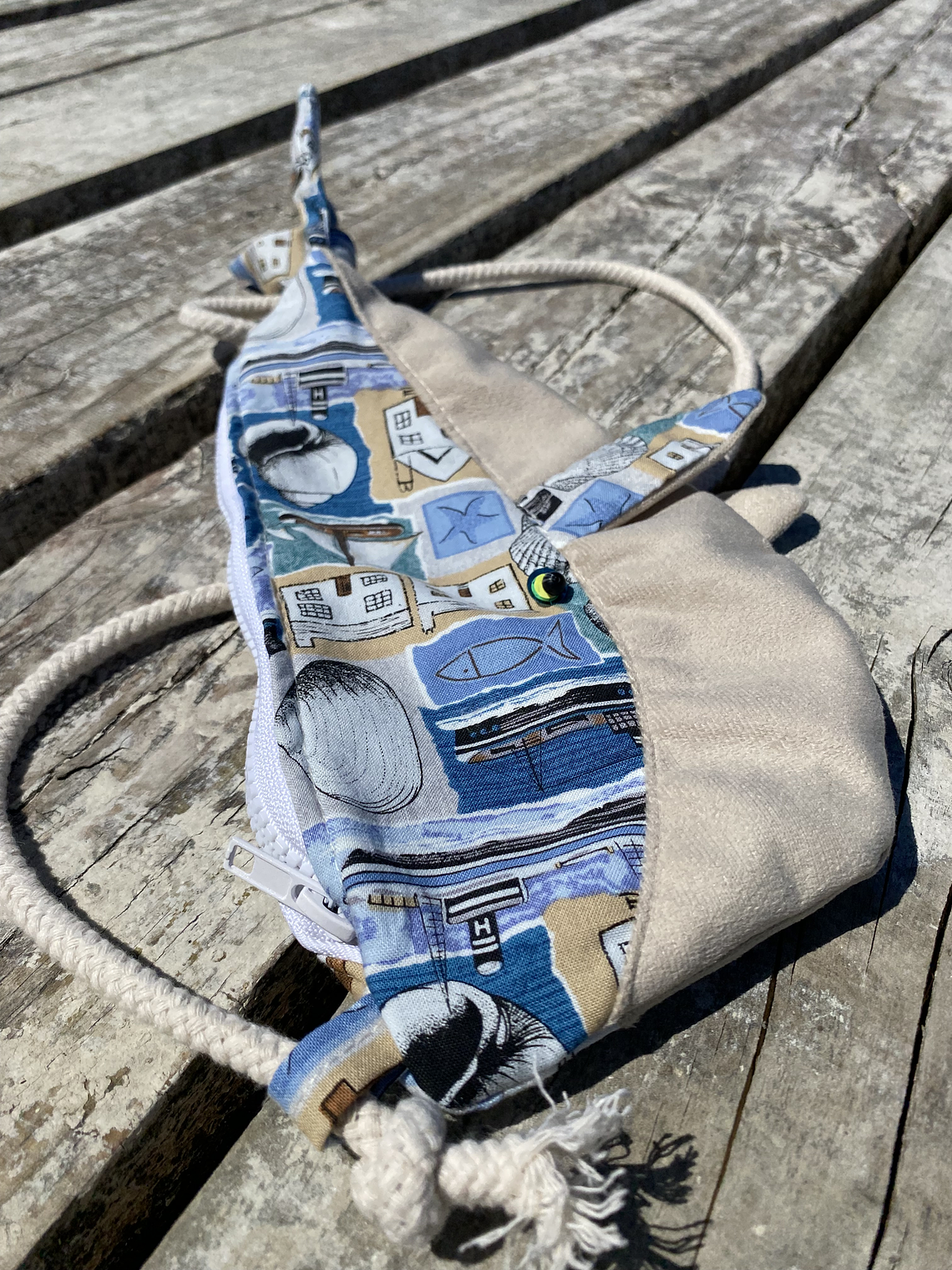 Cartera ballena - estampado playa 1