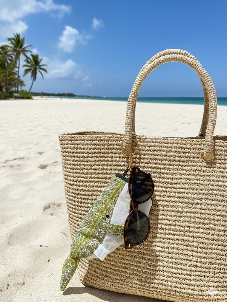 Porta lentes- estampado verde  1