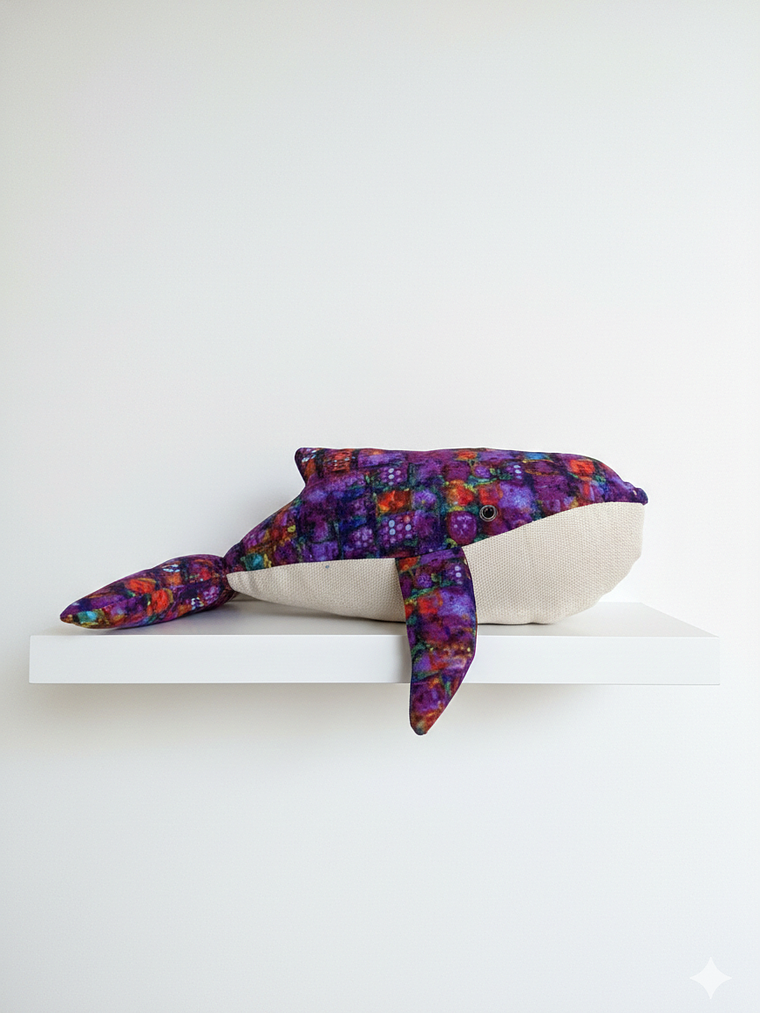 Peluche Ballena azul “M” - Texturas Morada 1