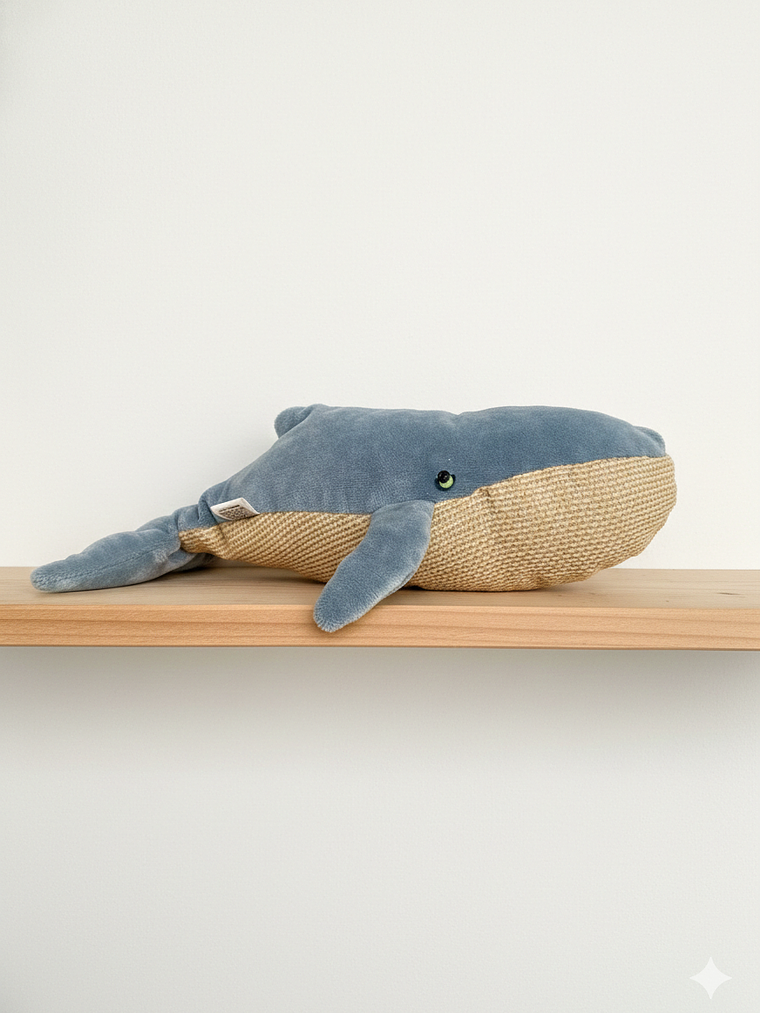 Peluche Ballena azul “M” - gris piedra  1