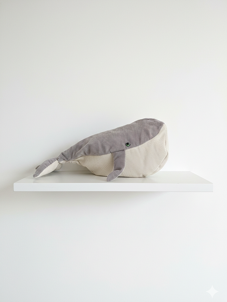 Estuche ballena azul “L”- Cotele gris 1