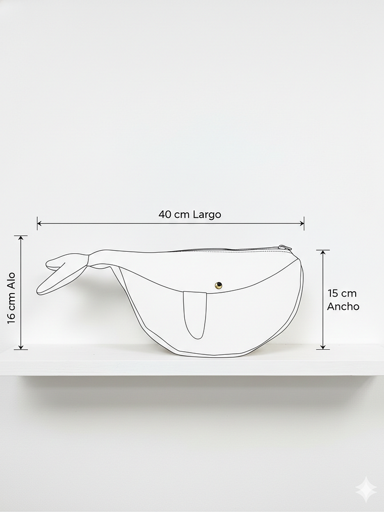 Estuche ballena azul “L” - Coral 3