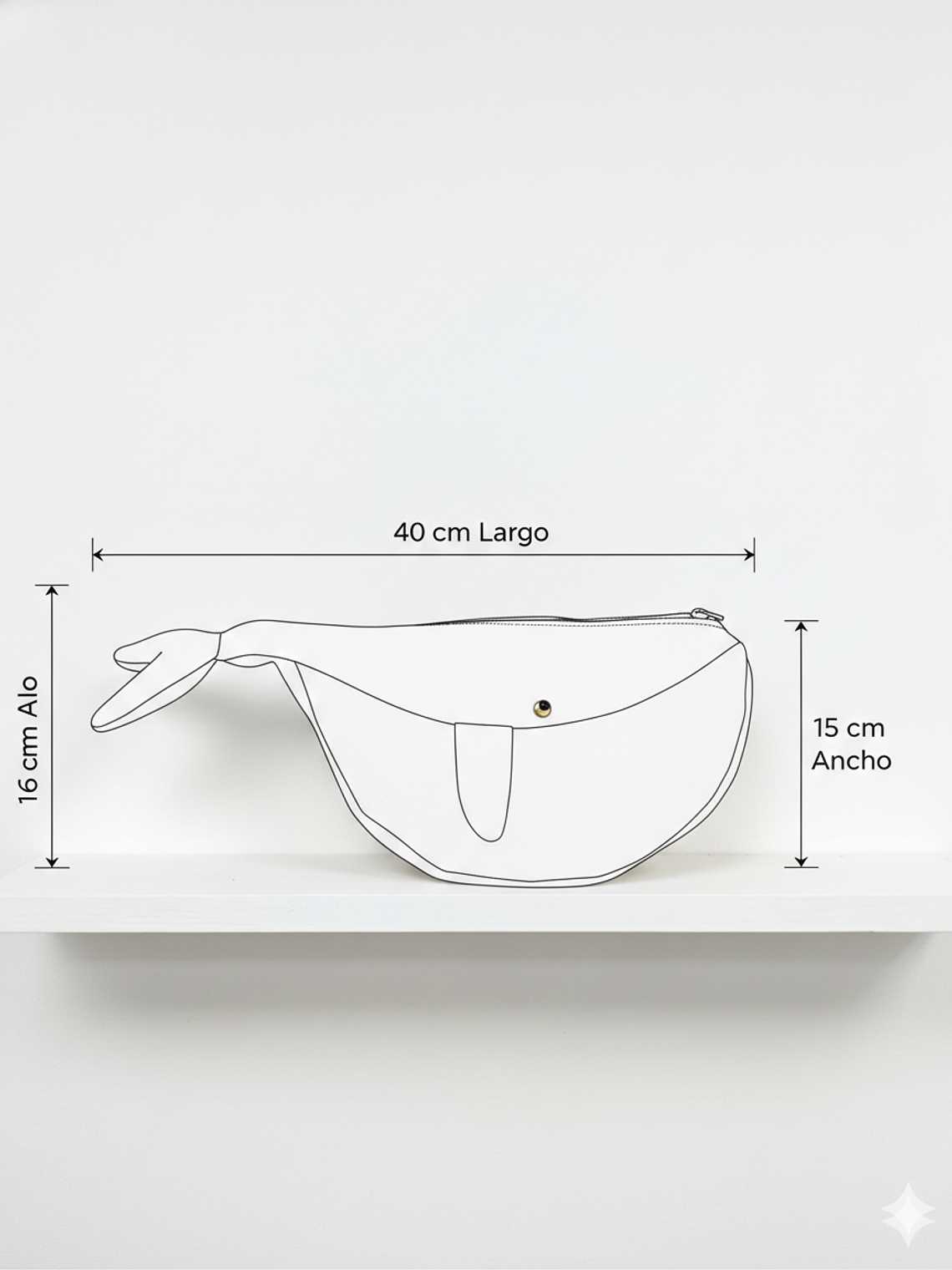 Estuche ballena azul “L” - Mandala rojo 2