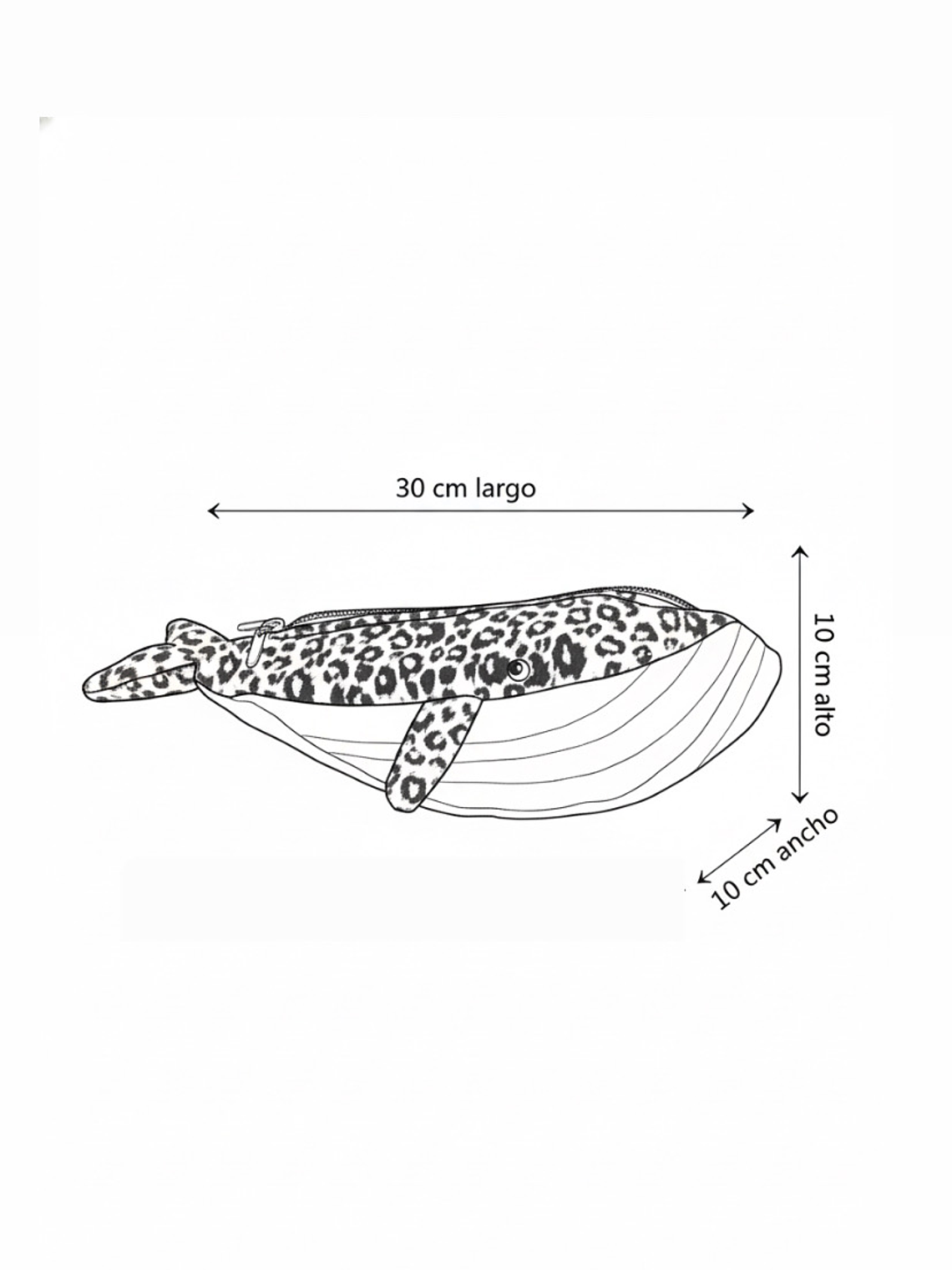 Estuche ballena azul “s” leopardo 3