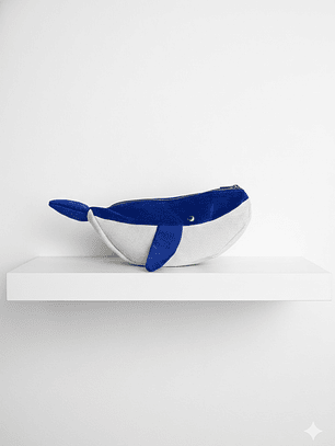 Estuche ballena azul “s” azul plush