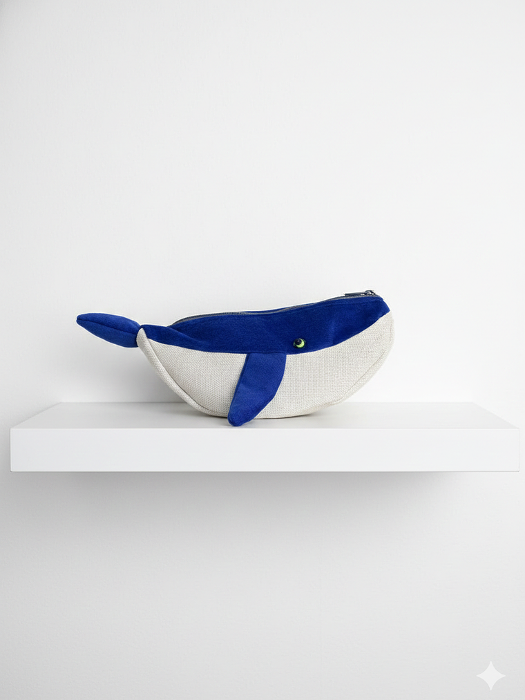 Estuche ballena azul “s” azul plush 1