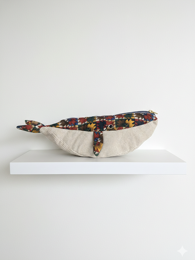 Estuche ballena azul “s”- Étnica  1