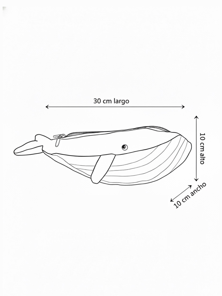 Estuche ballena azul “s”- Telar 3