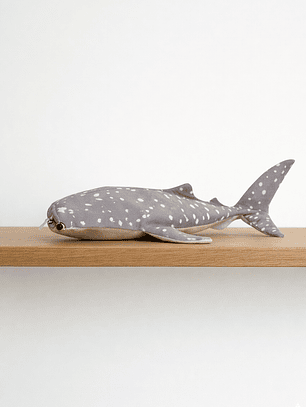 Estuche Tiburón ballena - gris pinturita