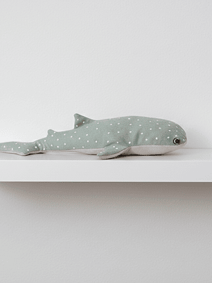 Estuche Tiburón ballena - verde agua 