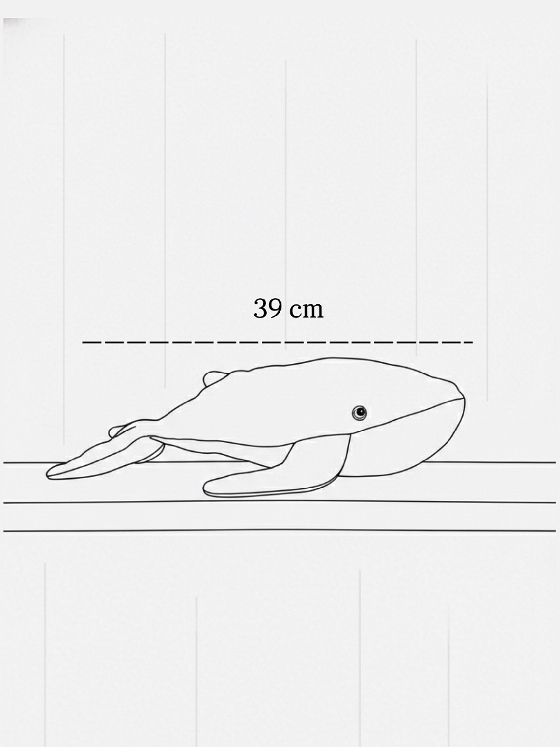 Peluche Ballena azul “S” - Burdeo 2