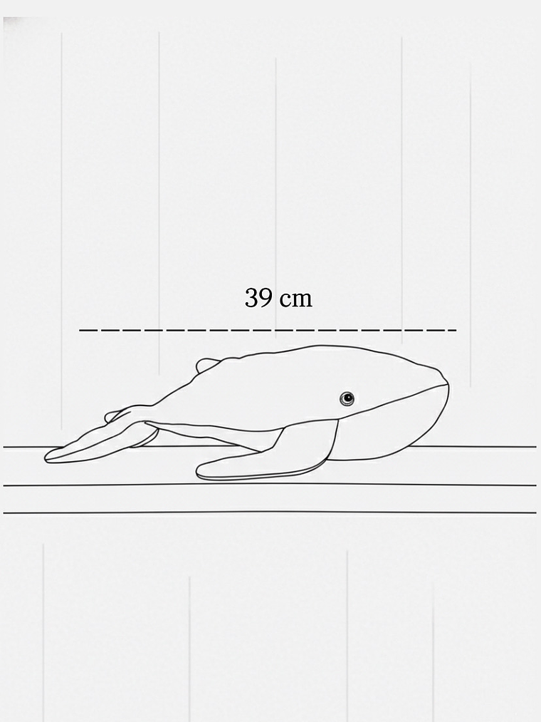 Peluche Ballena azul “S” - Burdeo 2