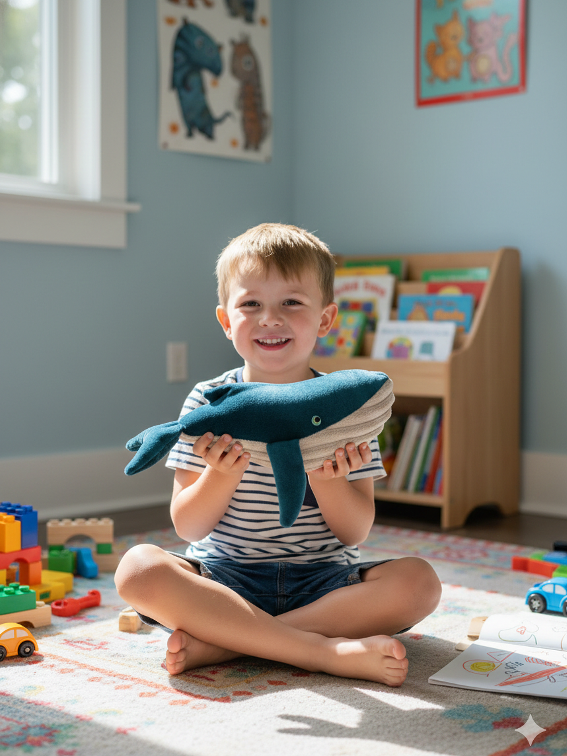 Peluche Ballena azul “S” - Verde petróleo  1