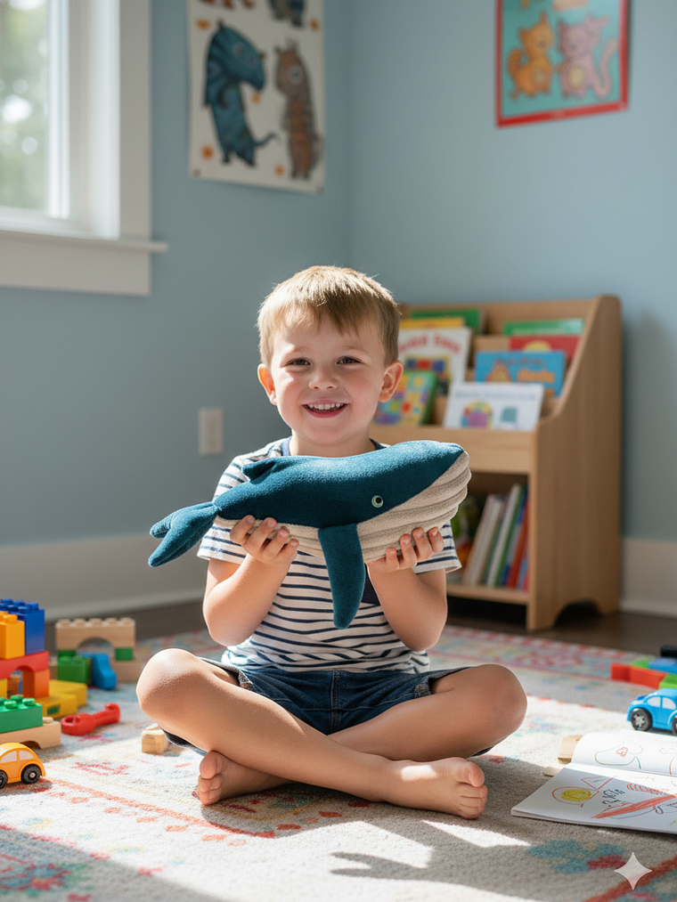 Peluche Ballena azul “S” - Verde petróleo  1