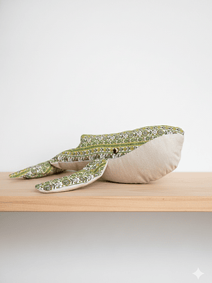 Peluche Ballena azul “S”- verde estampado 