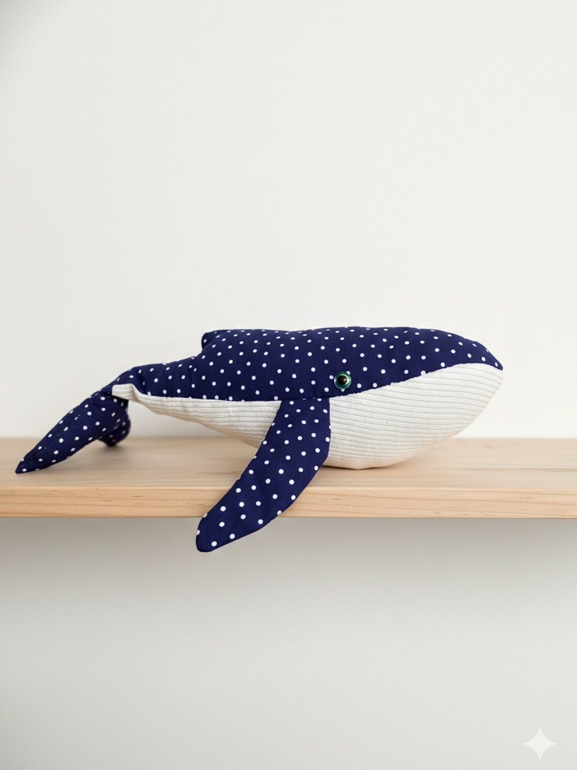 Peluche Ballena azul “S” - Azul puntos blancos  1