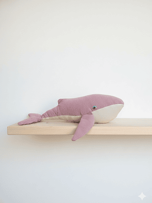 Peluche Ballena azul “S” - Rosa palo 