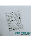 Stickers colección "Letters Love"