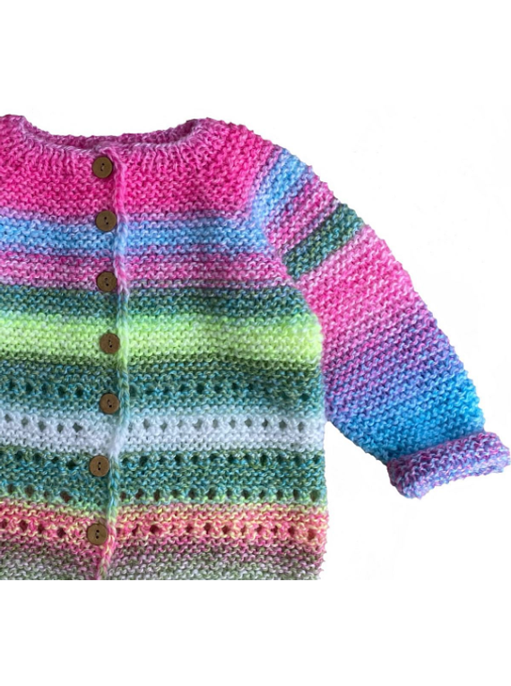 Kit Chalequito Rainbow de The Knit Design a palillo