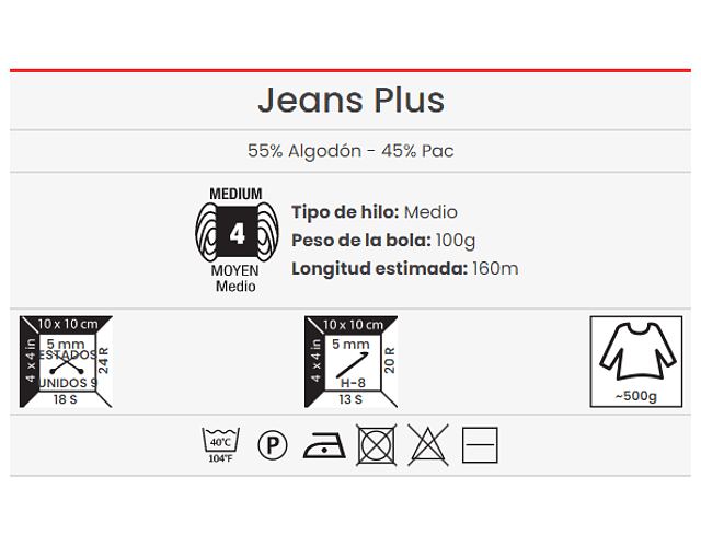 Jeans Plus 100 grs Color N° 46