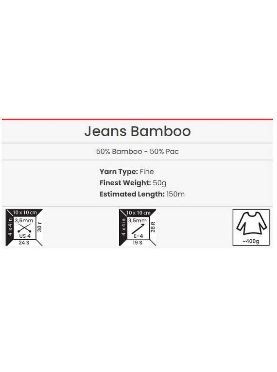 Jeans Bamboo N° 141 de 50 grs