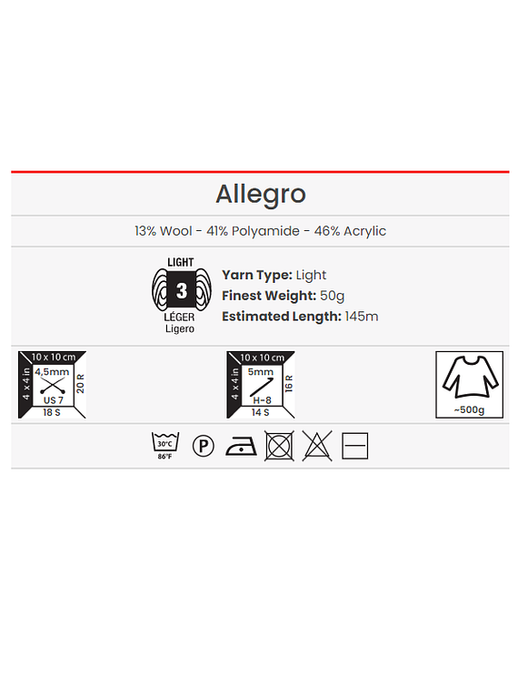 Allegro Melange de YarnArt de 50 gr.