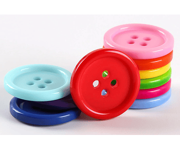 Botones de Resina 10 mm Color Fucsia
