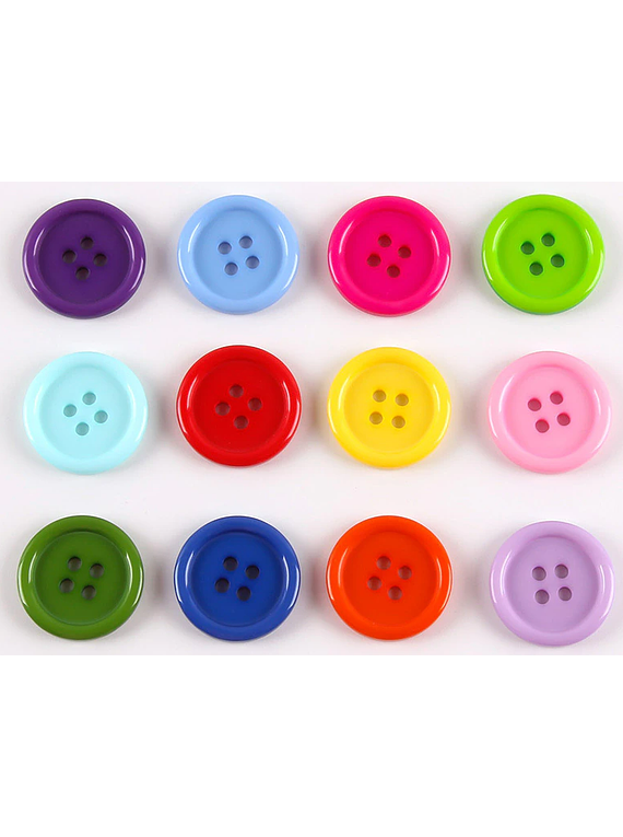 Botones de Resina 10 mm Color Fucsia