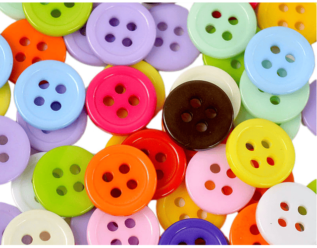Botones de Resina 11 mm Color Rosado Claro