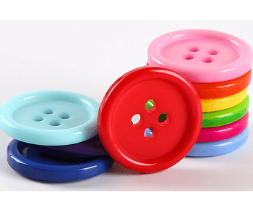 Botones de Resina 21 mm Color Rosado