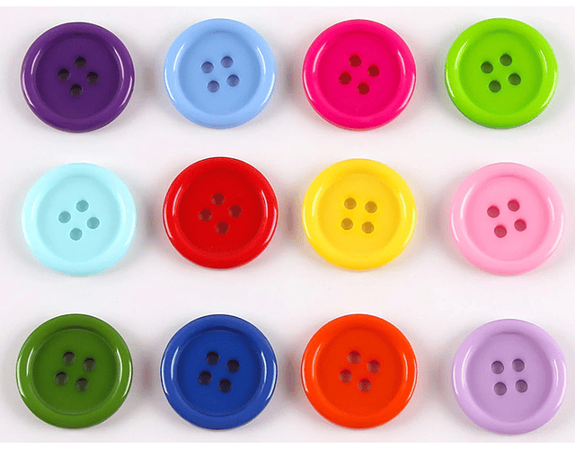 Botones de Resina 18 mm Color Fucsia