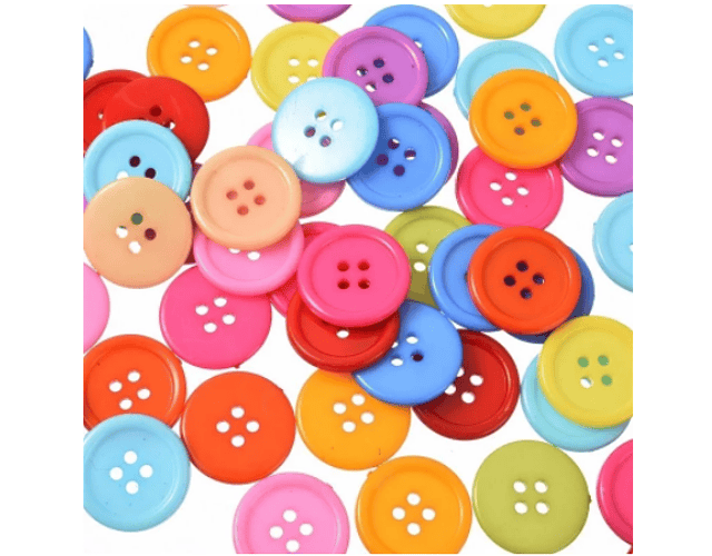 Botones de Resina 15 mm Color Naranjo