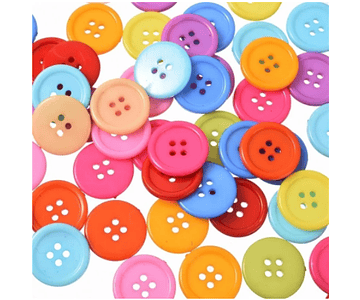 Botones de Resina 15 mm Color Celeste